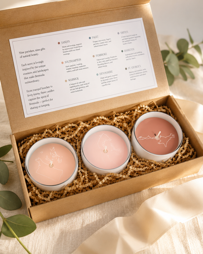 Bermuda Parish Candle Trio Box