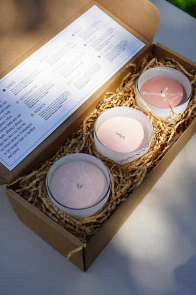 Bermuda Parish Candle Trio Box