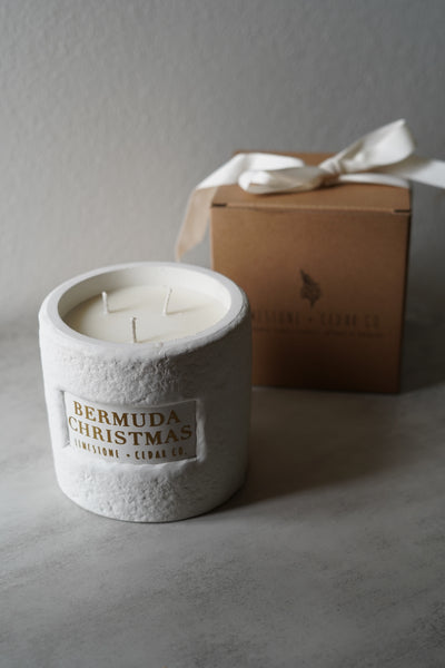 Bermuda Christmas - XL limestone vessel